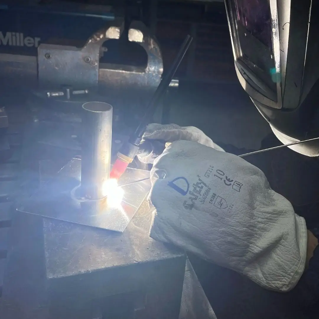 TIG welding of a tube-to-plate joint